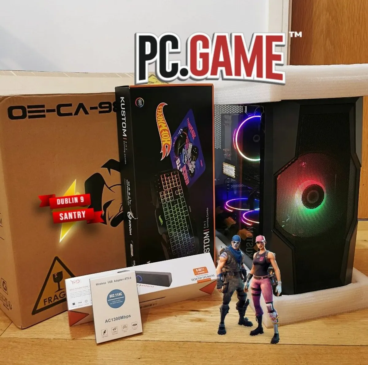 PC GAMING COMPUTER cpu i7. 1 TB SSD 8 FANS LED - Image 1