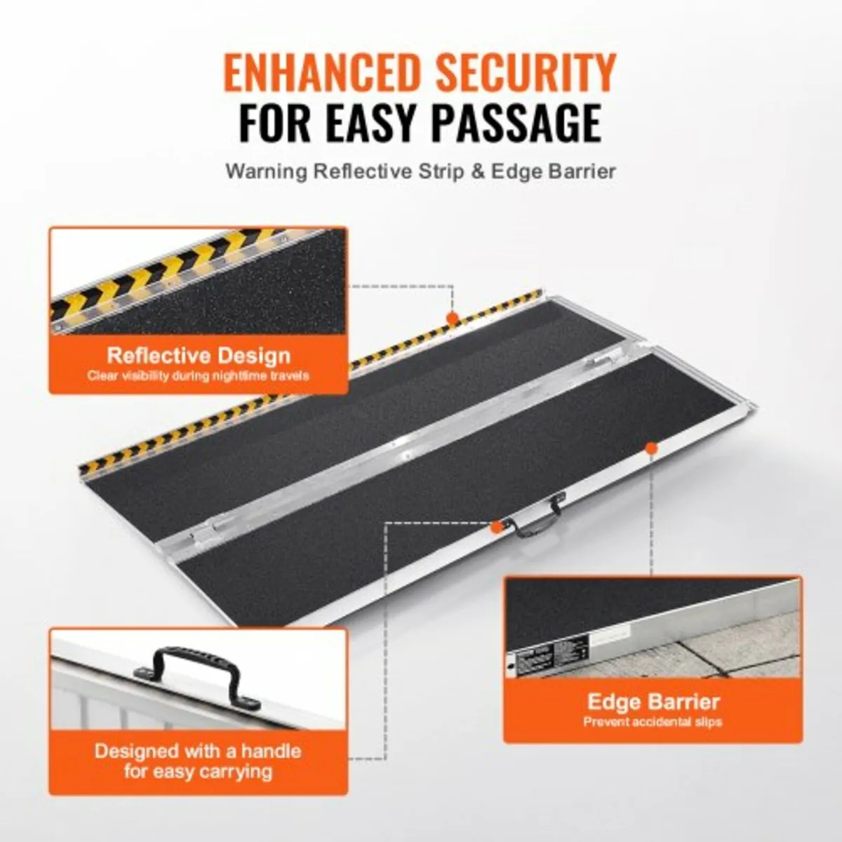 Portable Wheelchair Ramp, 6 ft 800 lbs Capacity, N - Image 4
