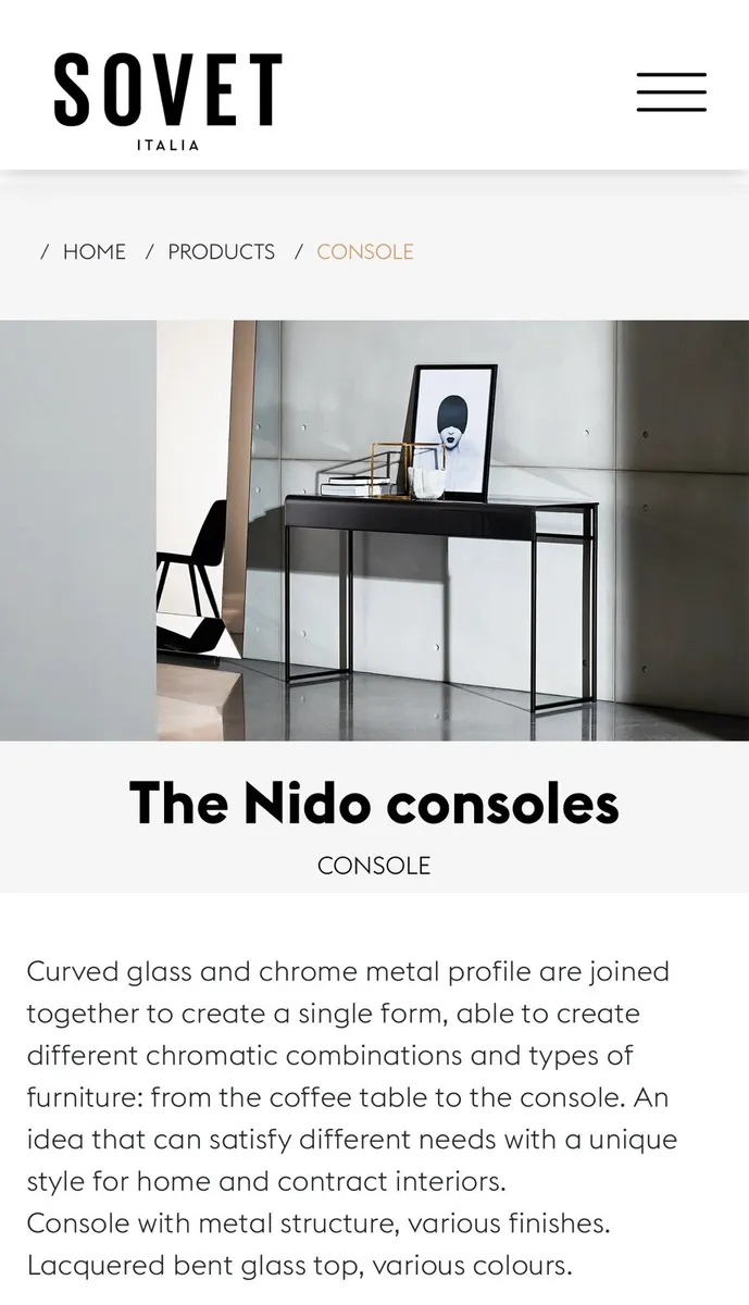 Sovet Italia Contemporary Designer Console Table - Image 3