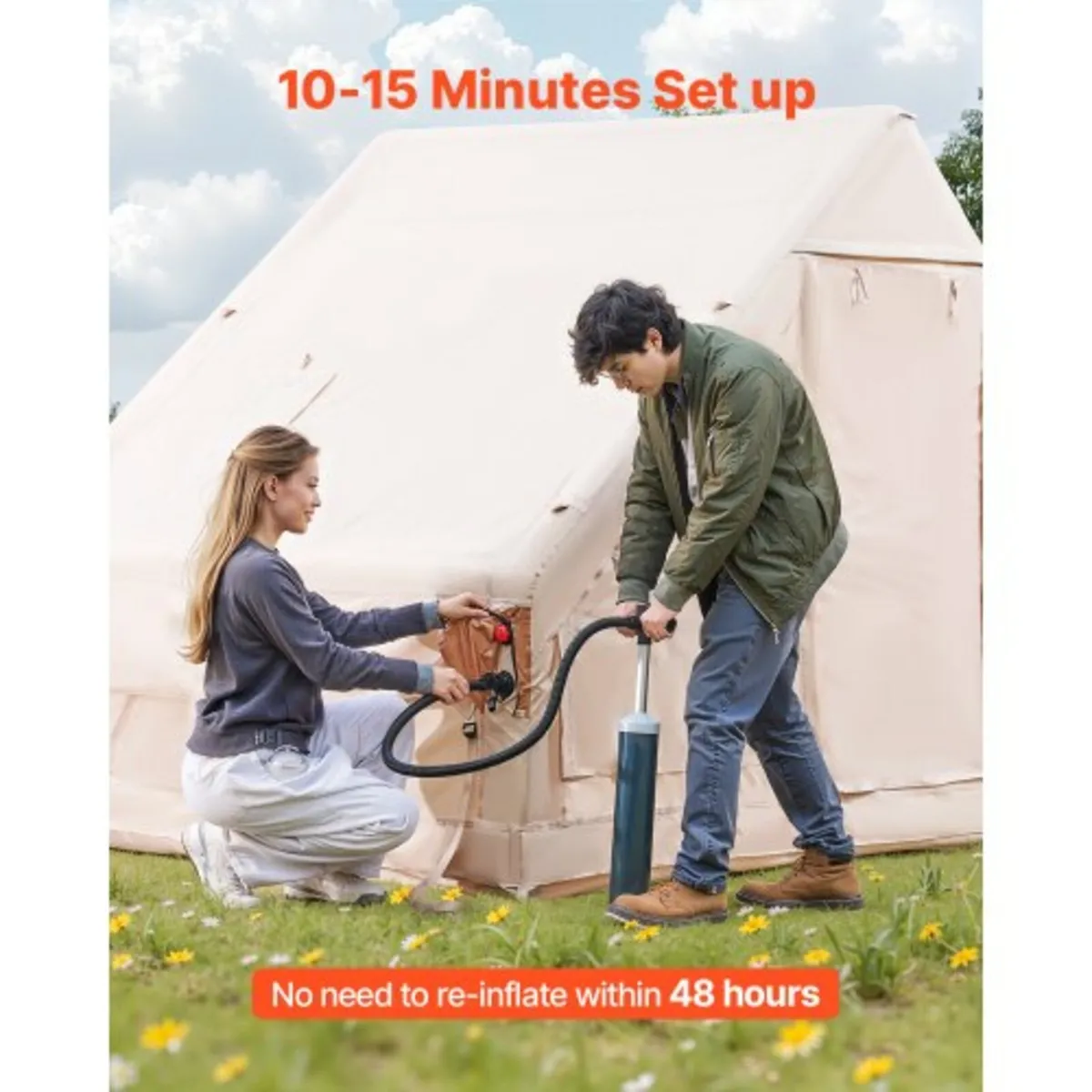 Inflatable Tent for Camping 5-8 Person Glamping Te - Image 4
