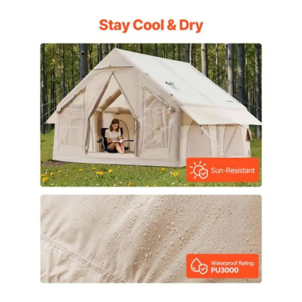 Inflatable Tent for Camping 4-6 Person Glamping Te - Image 4