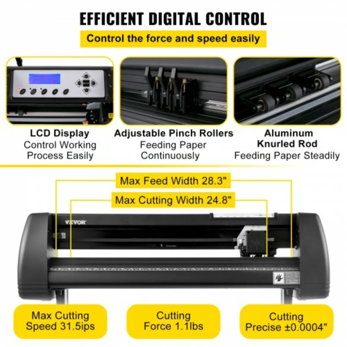 Vinyl Cutter Machine, 28" Vinyl Plotter, LCD Displ - Image 2
