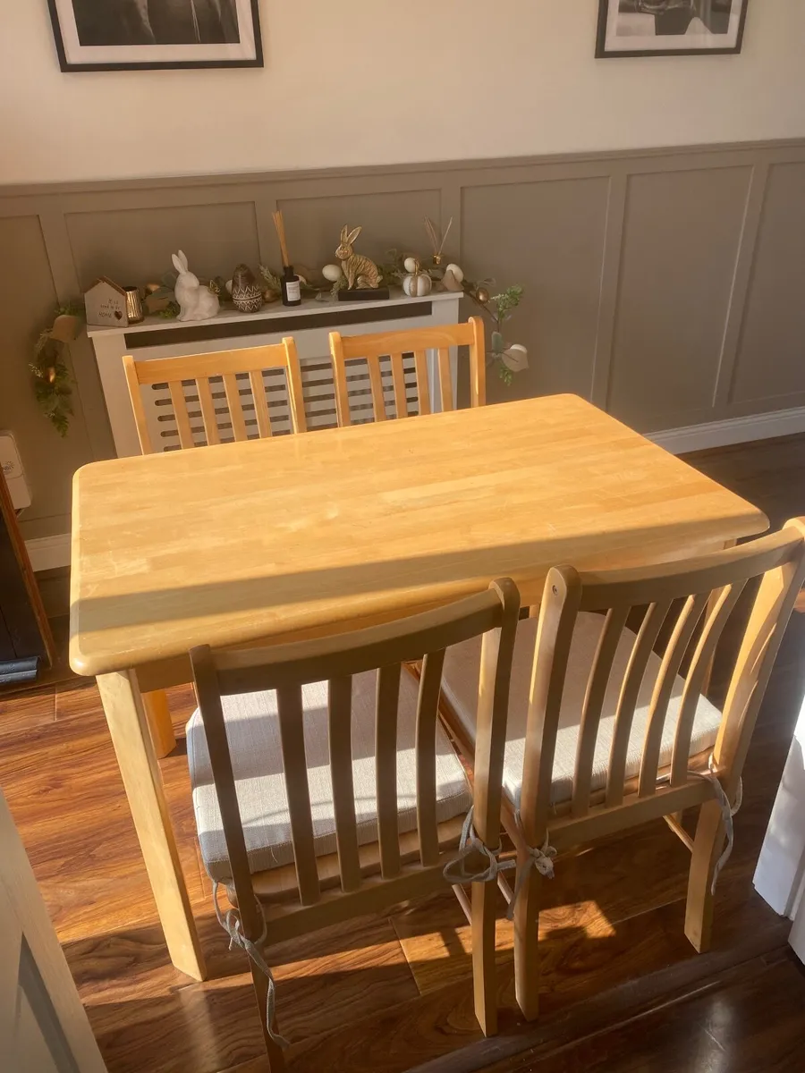 Table and 4 Chairs - Image 3