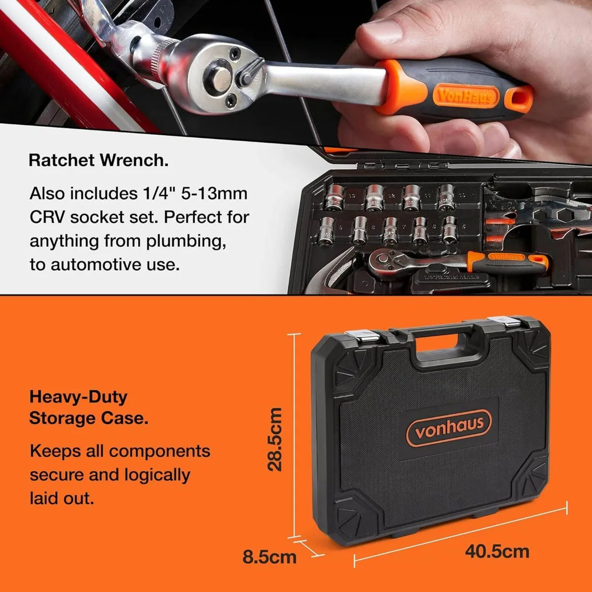 Tool Kit Ultimate 120 pcs Tool Box LED Torch - Image 3