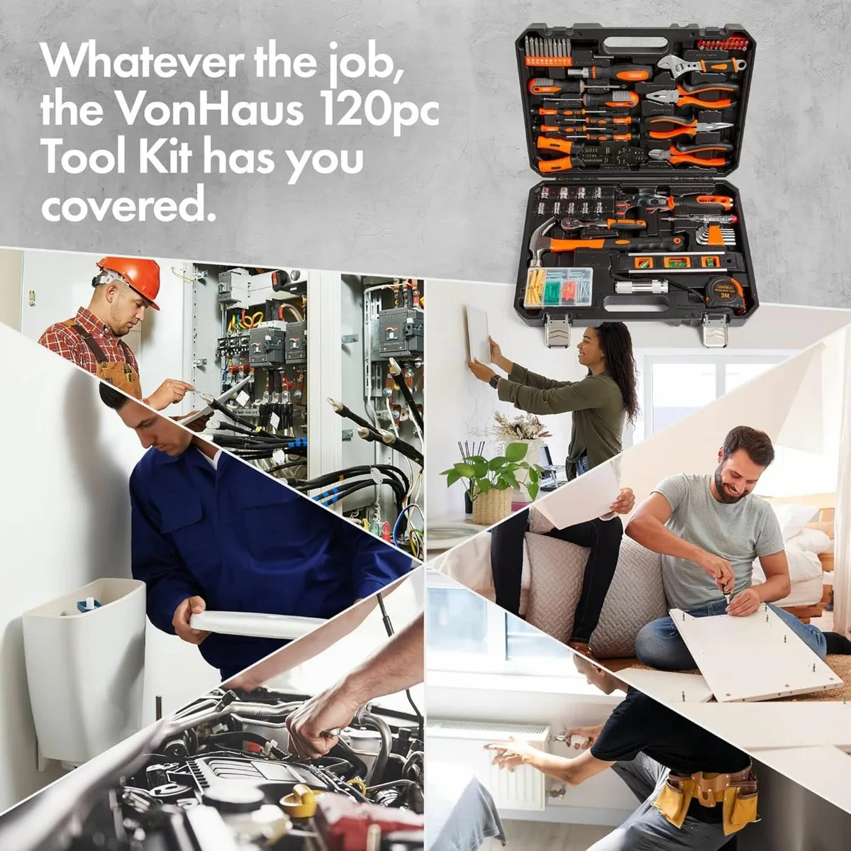 Tool Kit Ultimate 120 pcs Tool Box LED Torch - Image 4