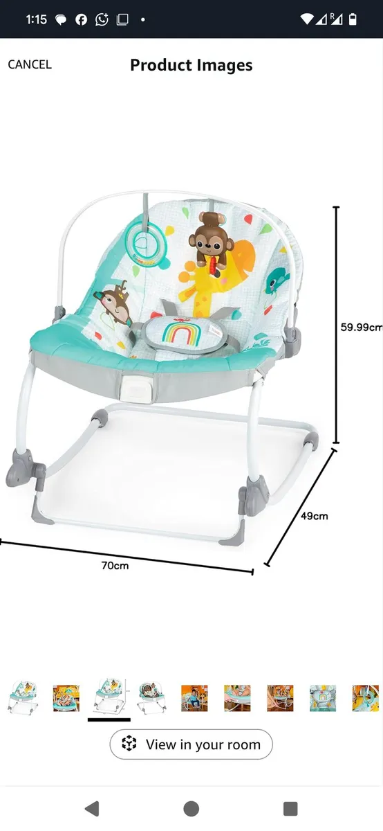 Bright Starts Wild Vibes Infant to Toddler Rocker - Image 1