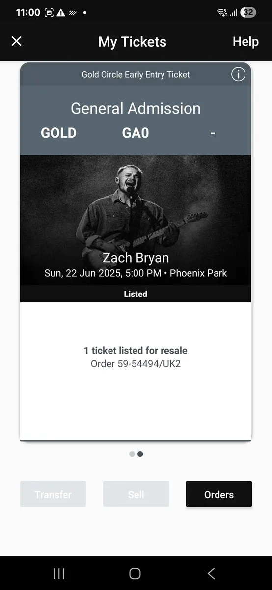 Zach Bryan Tickets Sunday 22nd - Image 1