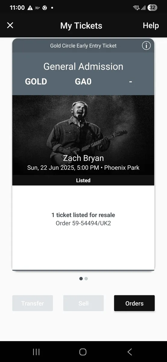 Zach Bryan Tickets Sunday 22nd - Image 2