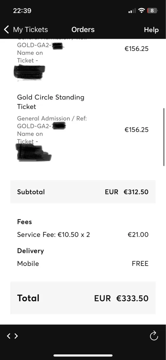 1x Zach Bryan Gold Circle Ticket Sat 21st