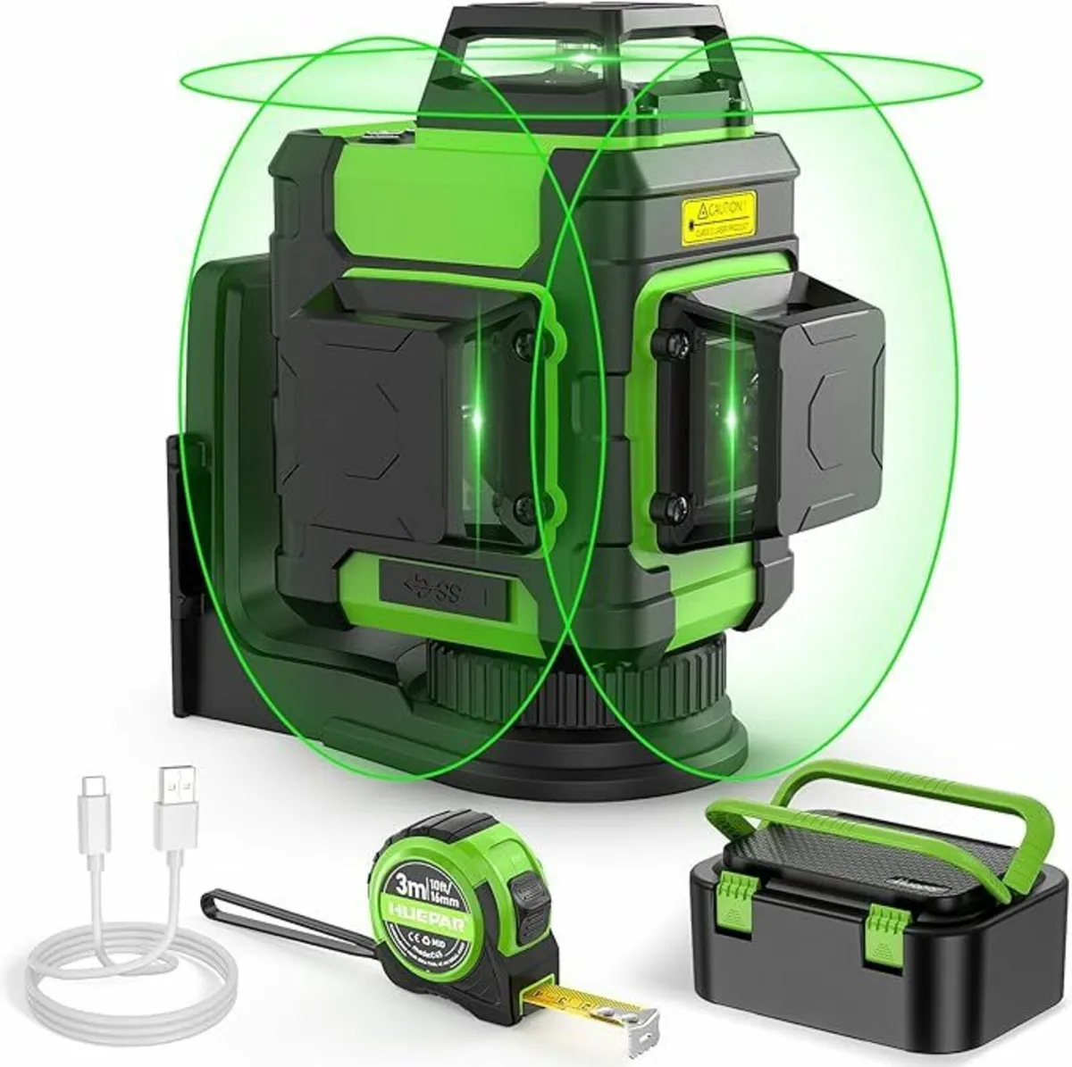 Level Tape Measure Set 3x360° Self Leveling Lazer - Image 1