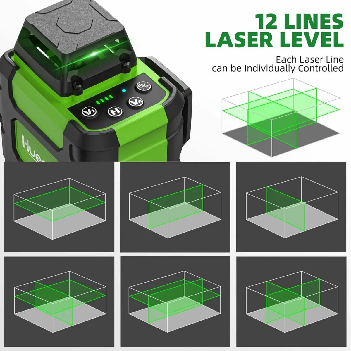 Level Tape Measure Set 3x360° Self Leveling Lazer - Image 2