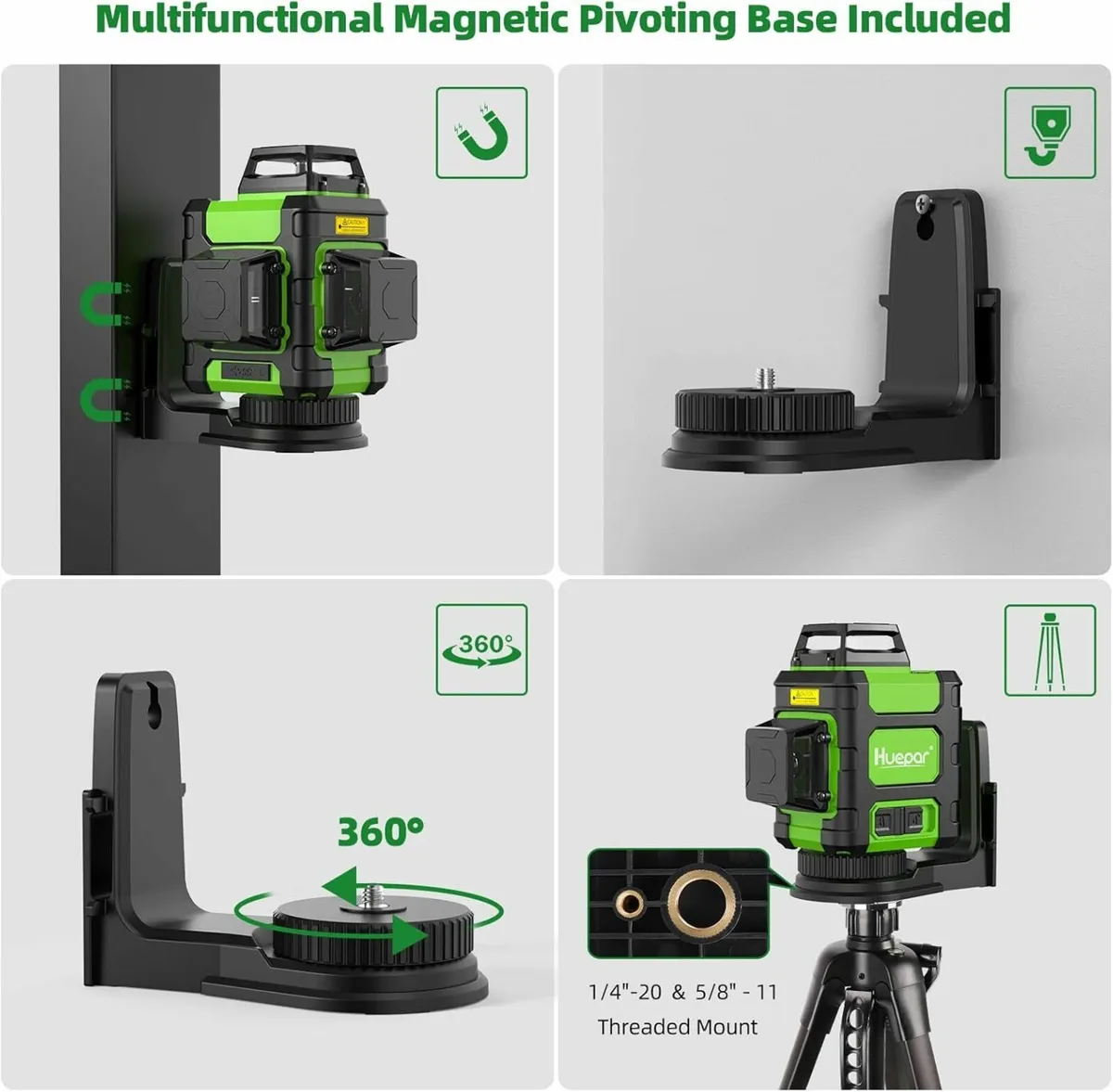 Level Tape Measure Set 3x360° Self Leveling Lazer - Image 3