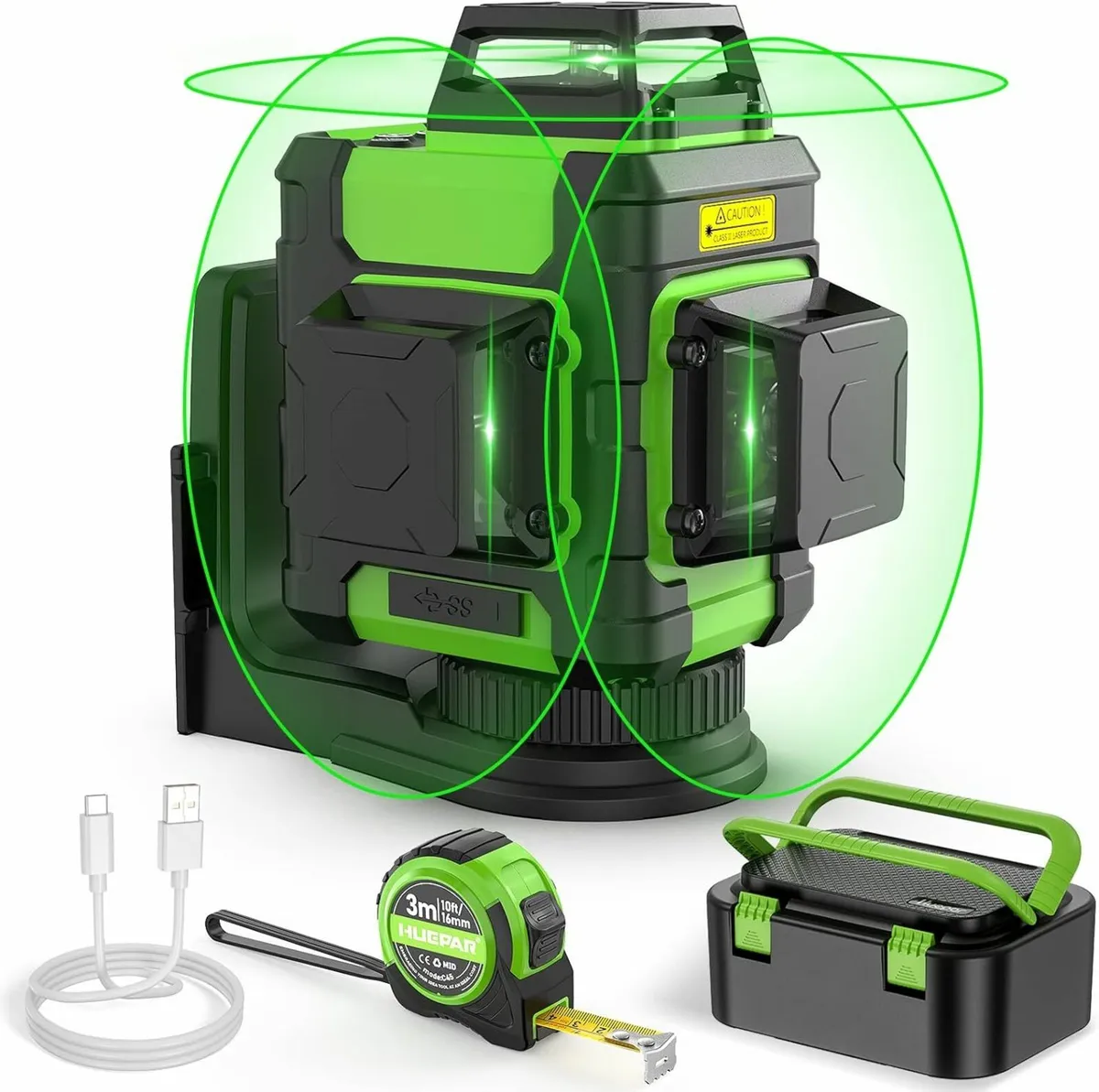 Level Tape Measure Set 3x360° Self Leveling Lazer - Image 4