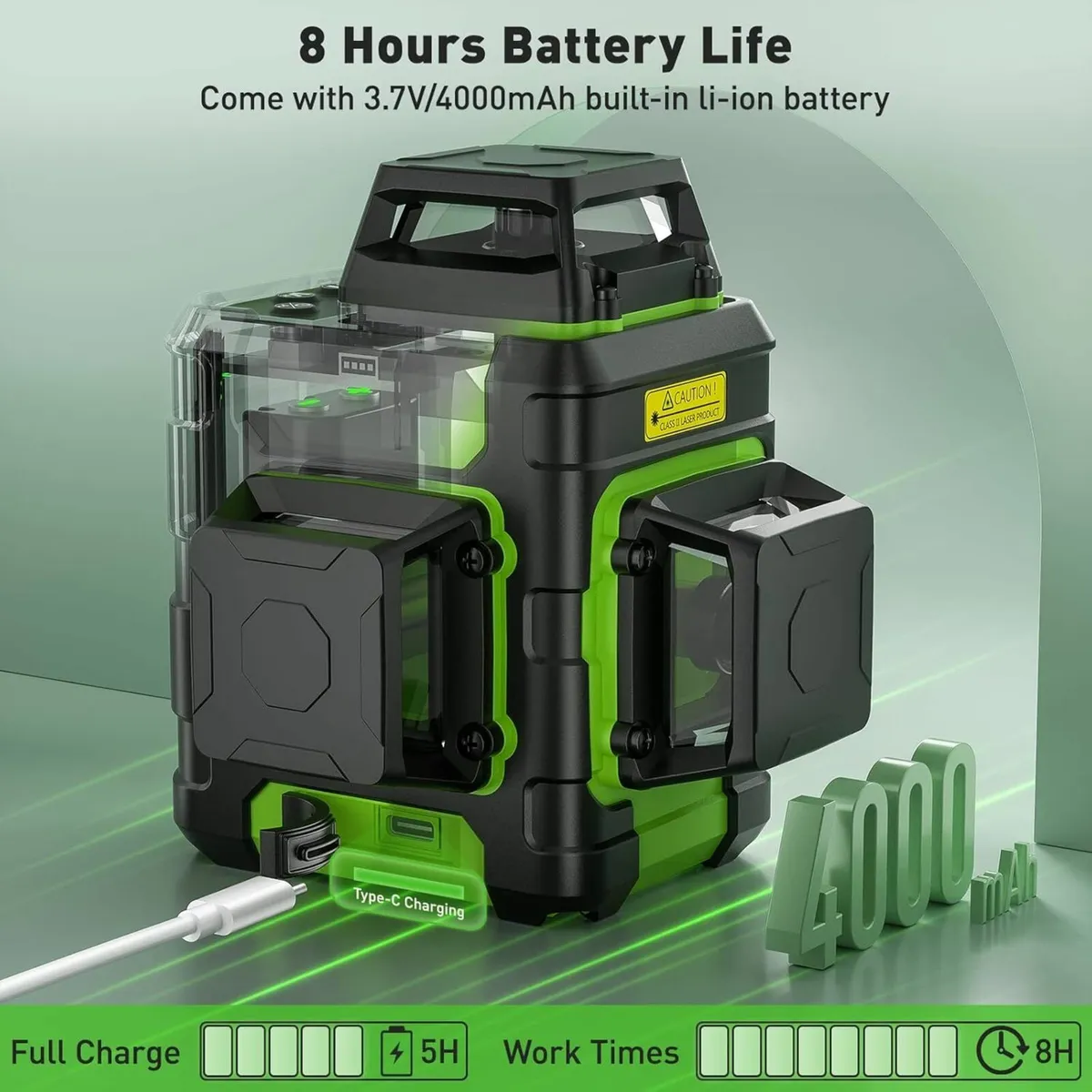 Laser Level 360, Huepar Green 3D Lazer Level - Image 3