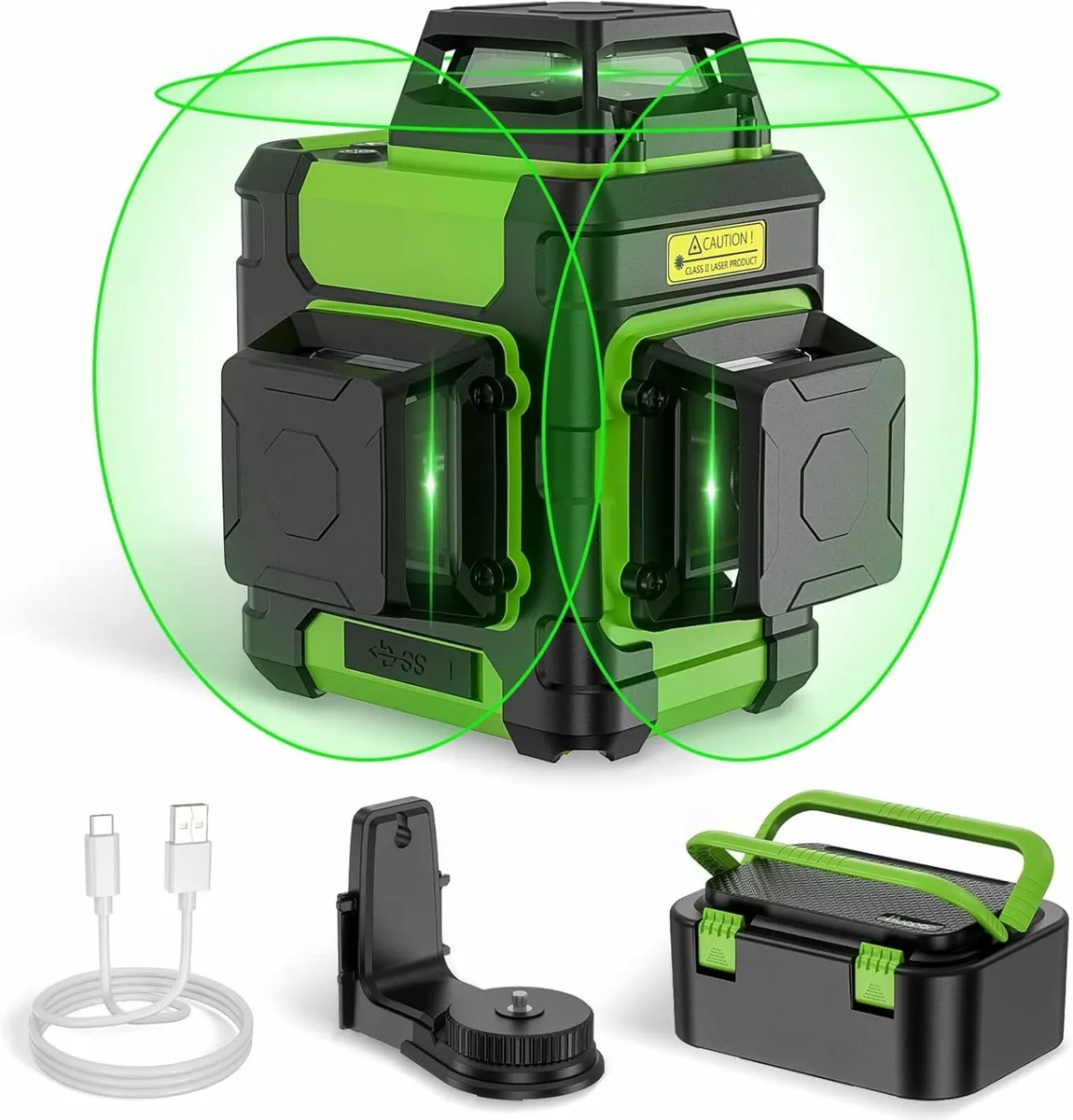 Laser Level 360, Huepar Green 3D Lazer Level - Image 1