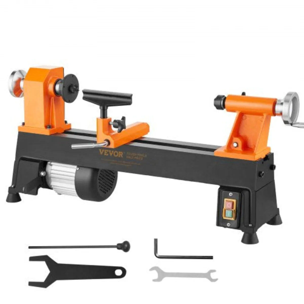 Benchtop Wood Lathe, 10 in x 18 in, 0.5 HP 370W Po