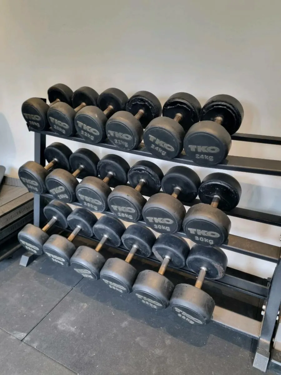 Dumbbells set with rack - Image 1