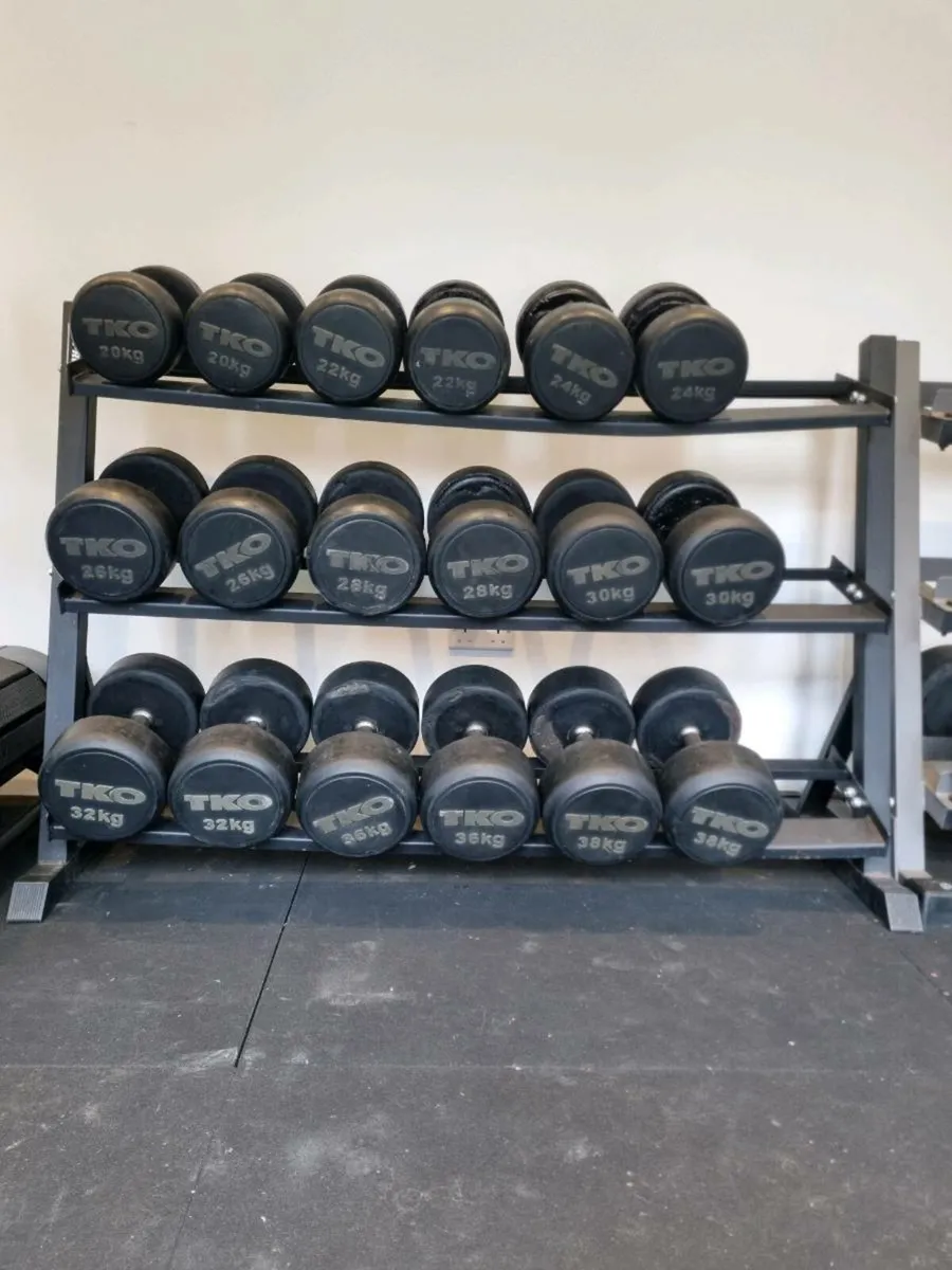 Dumbbells set with rack - Image 2