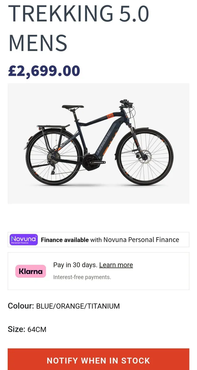 Haibike sduro trekking 5.0 Electric Bike - Image 1