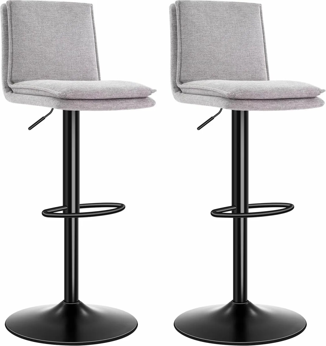 Bar Stools Set of 2 Adjustable Swivel Counter - Image 1