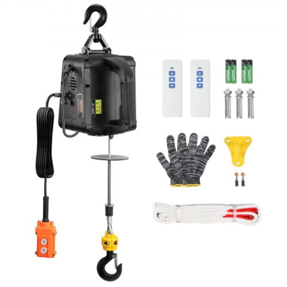 3-in-1 Portable Electric Hoist Winch 1100lbs Wired