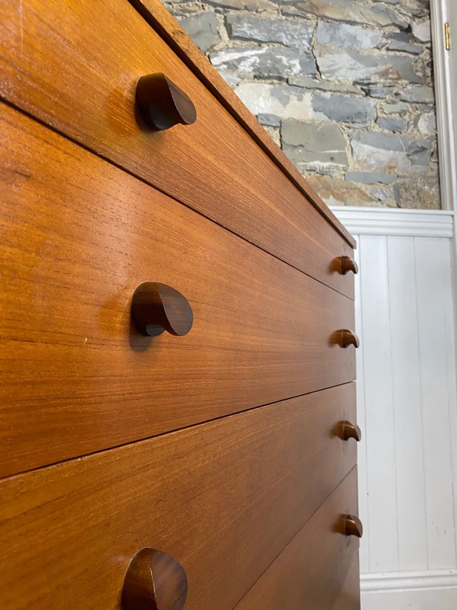 Mid Century Modern Avalon Teak Tallboy Chest - Image 3