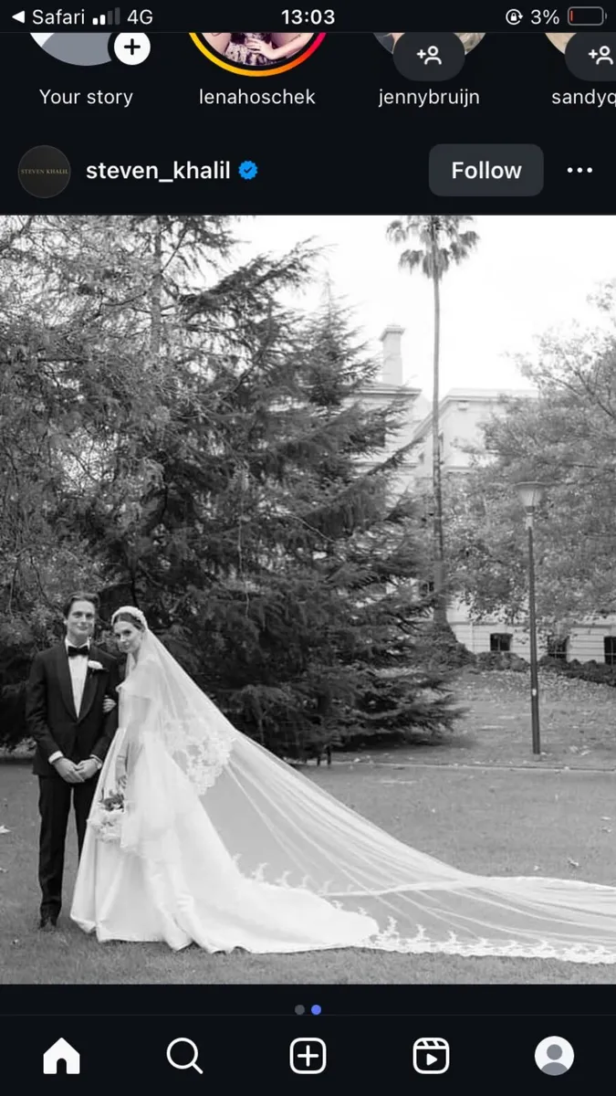 Designer Steven Khalil Poppy Veil (new €650) - Image 2