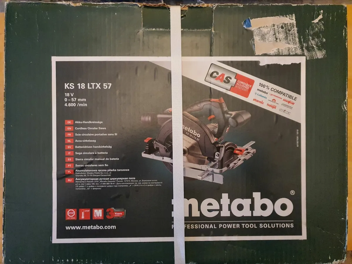 18V Cordless Metabo Circular Saw - Image 1