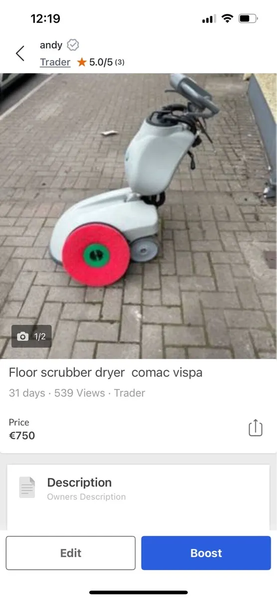 Floor polisher buffer scrubber sander Burnishers - Image 2