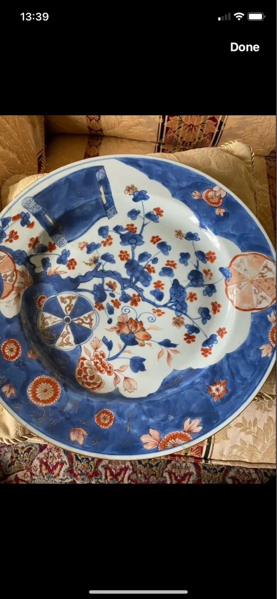 Antique Large Chinese Imari Plate - Image 1