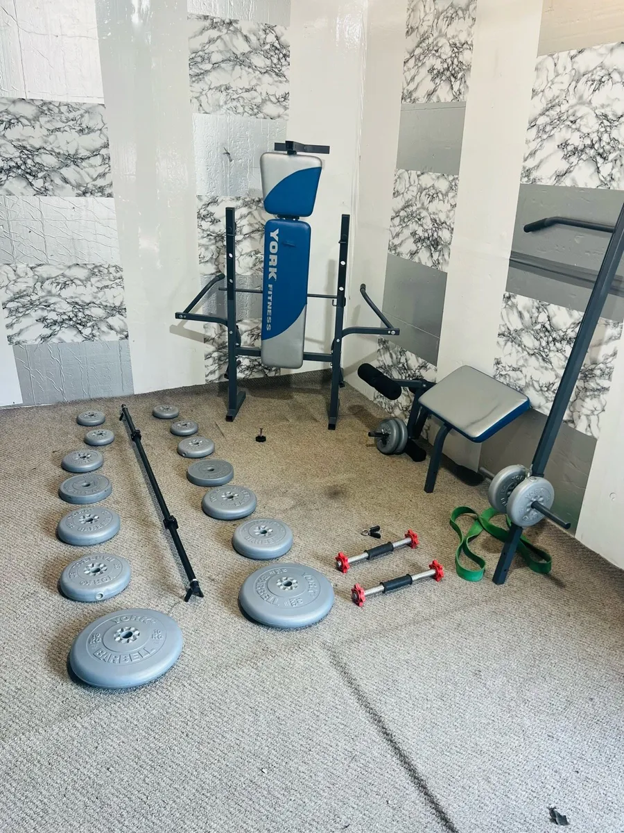 ALL IN ONE WORKOUT SET BWNCH WEIGHTS BARS - Image 3