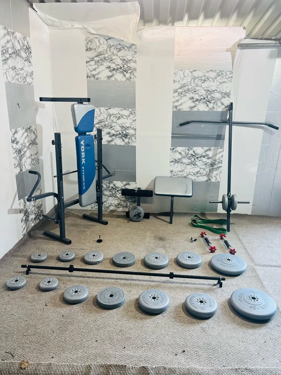 ALL IN ONE WORKOUT SET BWNCH WEIGHTS BARS - Image 4