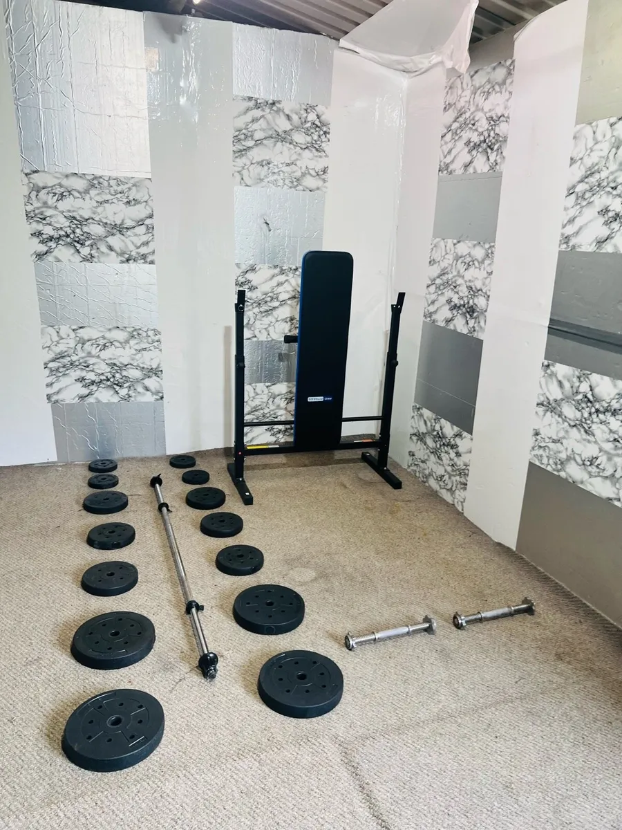 WEIGHT BENCH WEIGHTS BARBELL DUMBBELLS - Image 2