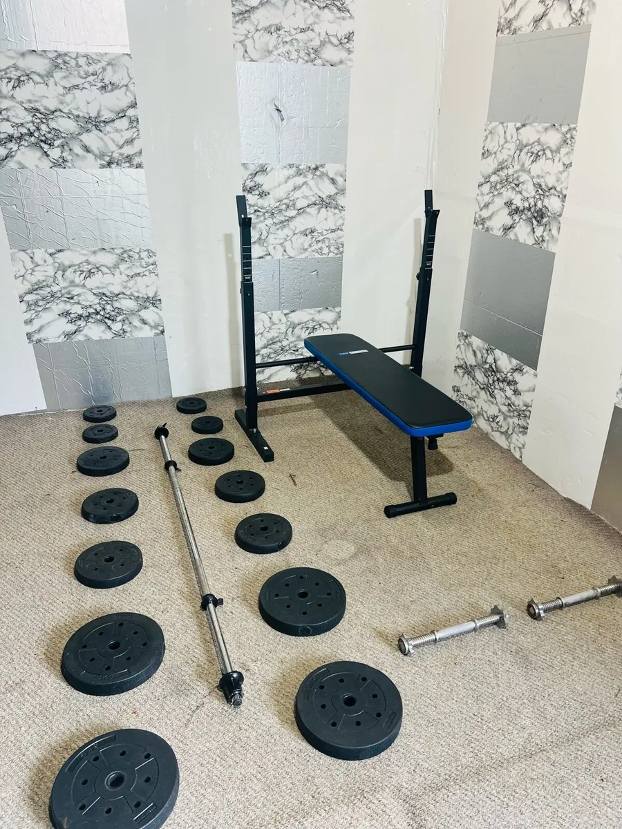 WEIGHT BENCH WEIGHTS BARBELL DUMBBELLS - Image 3
