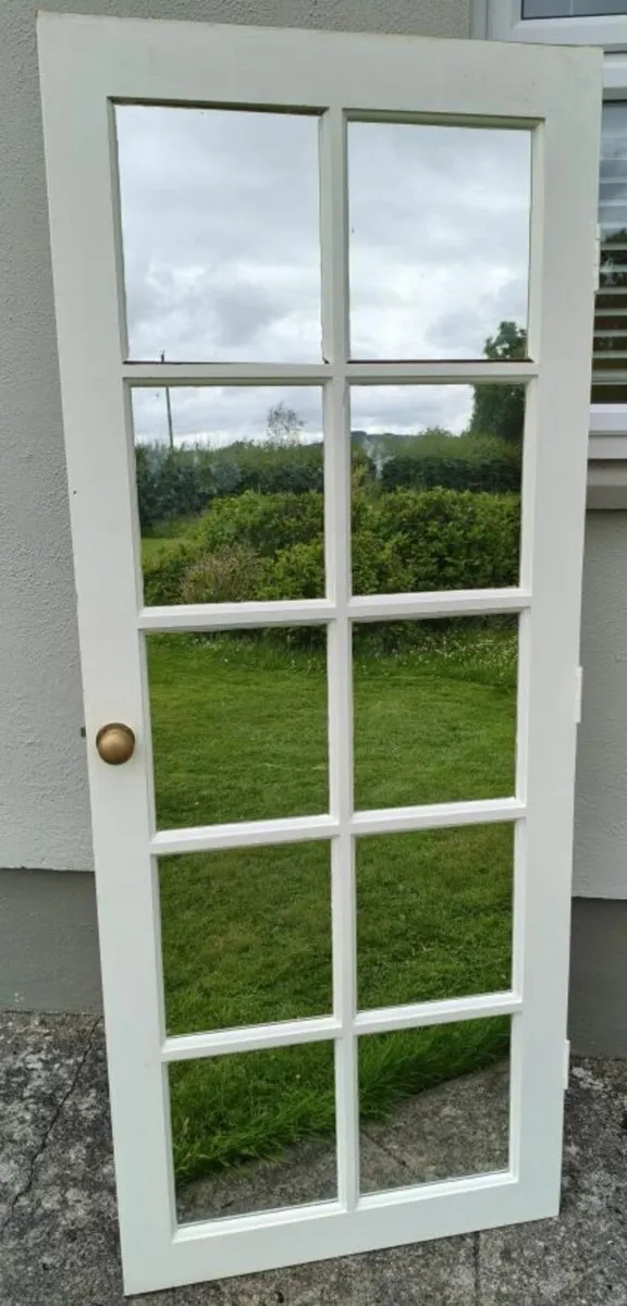 Solid Wood Internal Mirrored Double Doors - Image 1