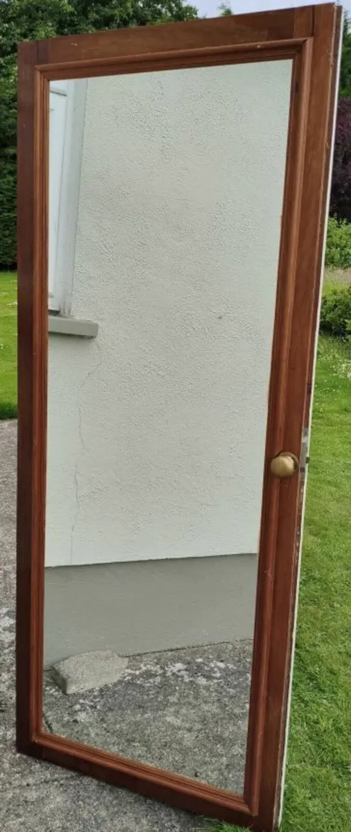 Solid Wood Internal Mirrored Double Doors - Image 2