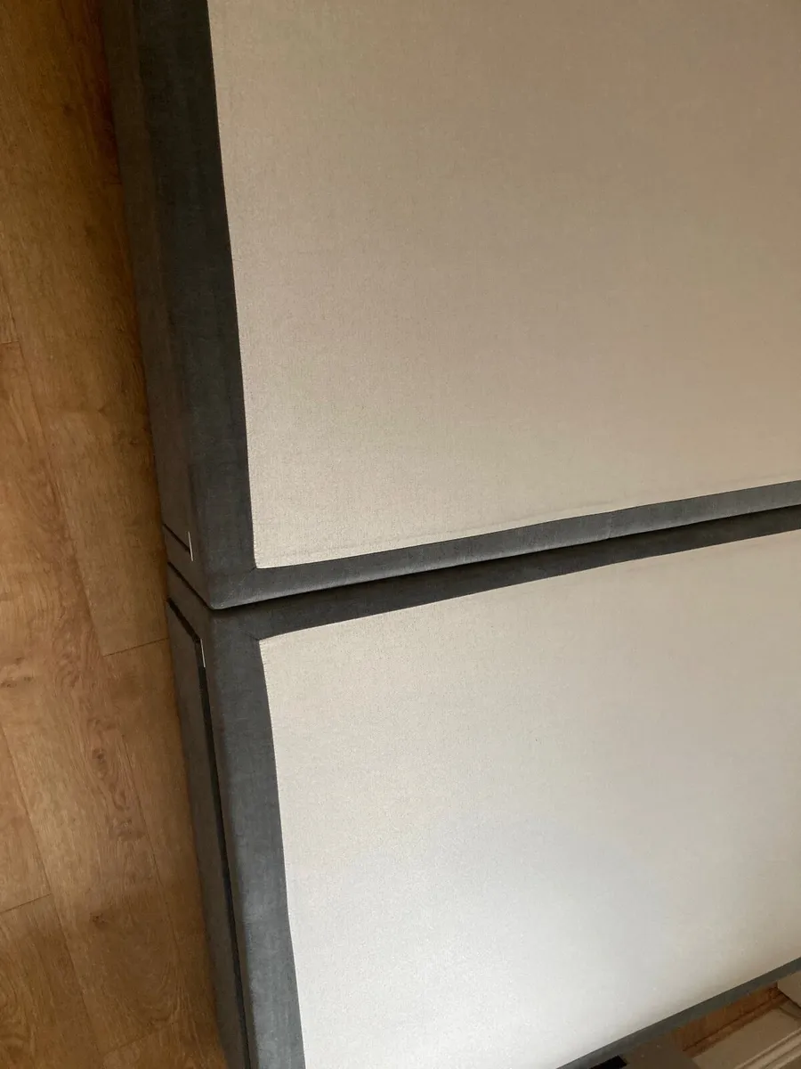 4 ft Divan Grey fabric base - Image 2