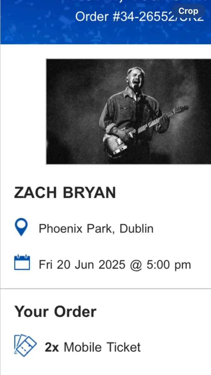 2 Friday night concert tickets for Zach Bryan
