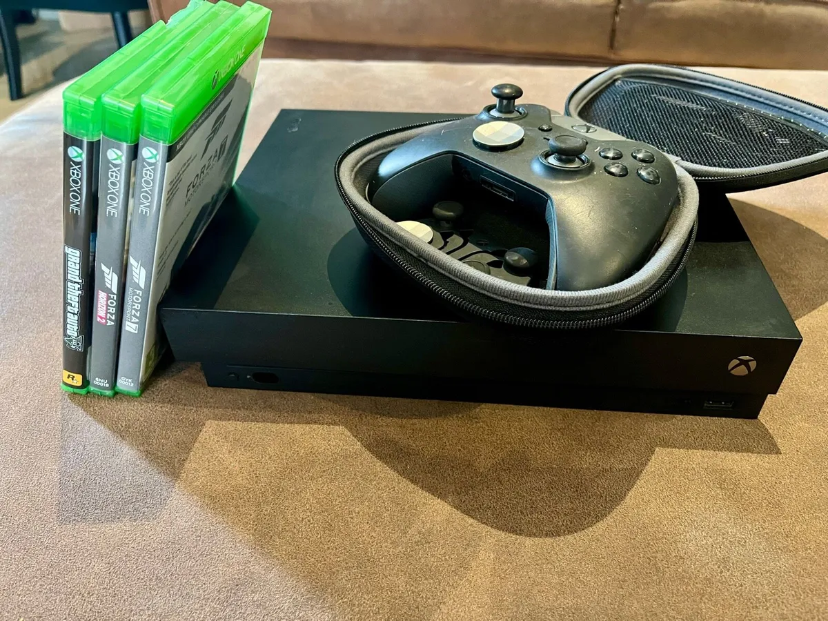 Xbox One X Console + Elite Controller + 3 Games - Image 1