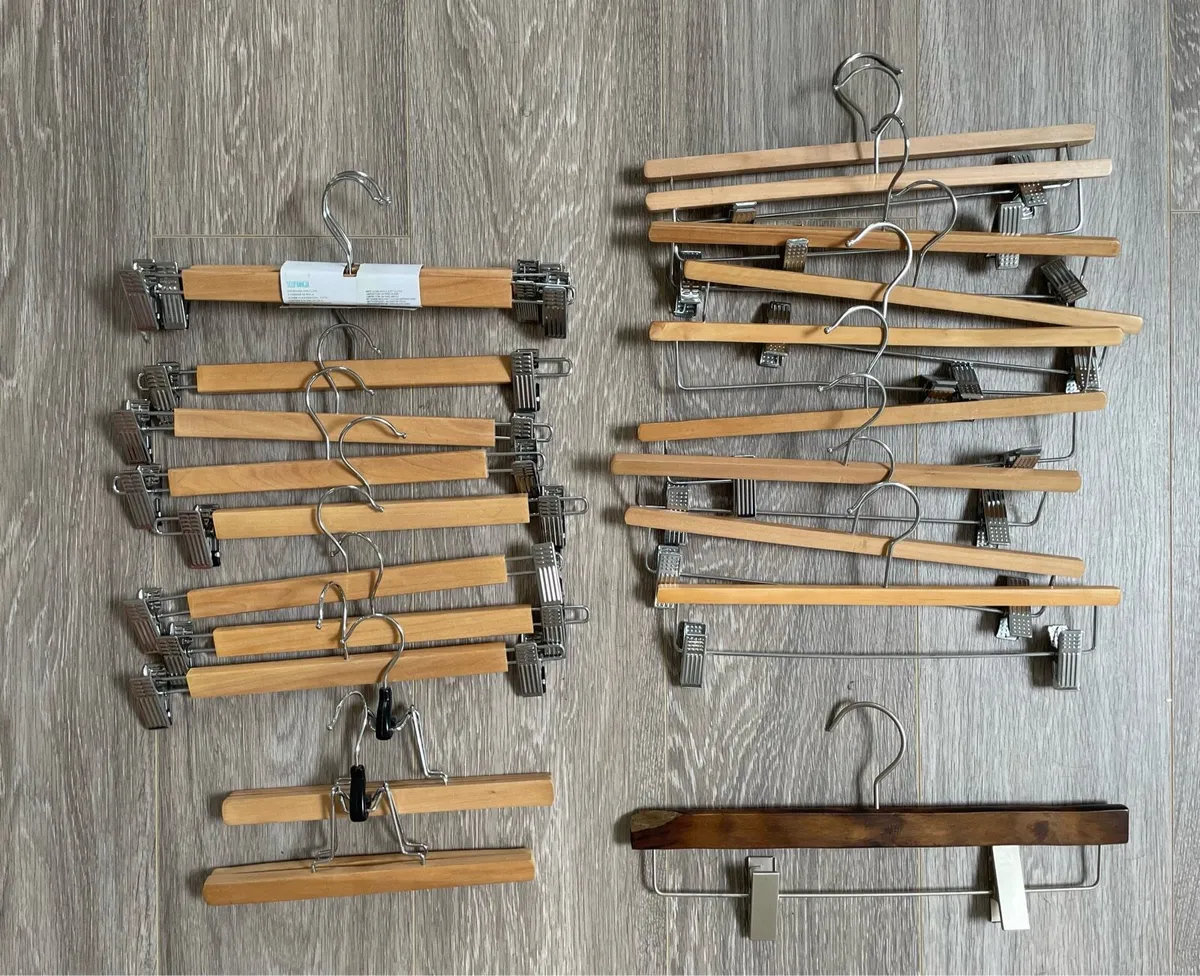Wooden Trouser / Skirt Clip Hangers 25+