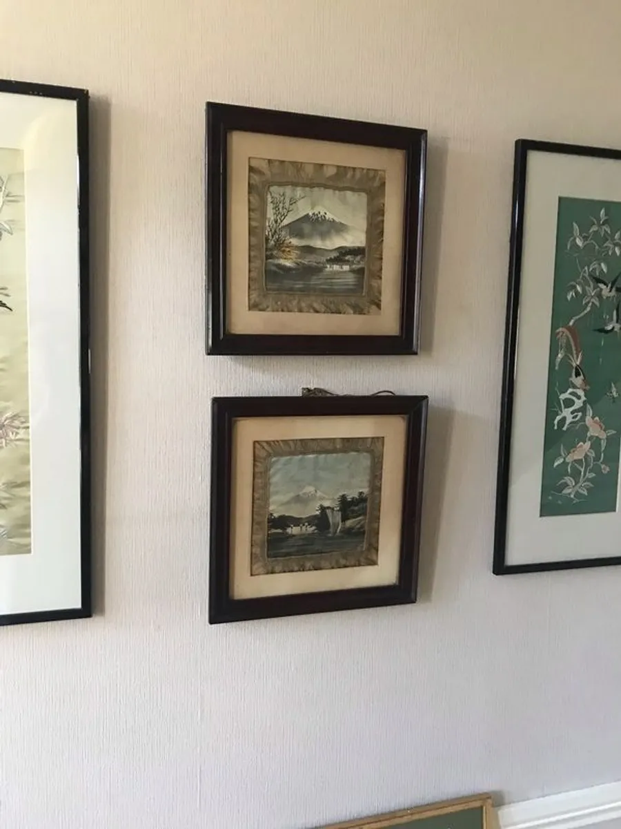 PRICE REDUCTION Framed vintage Japanese cushion covers - Image 2