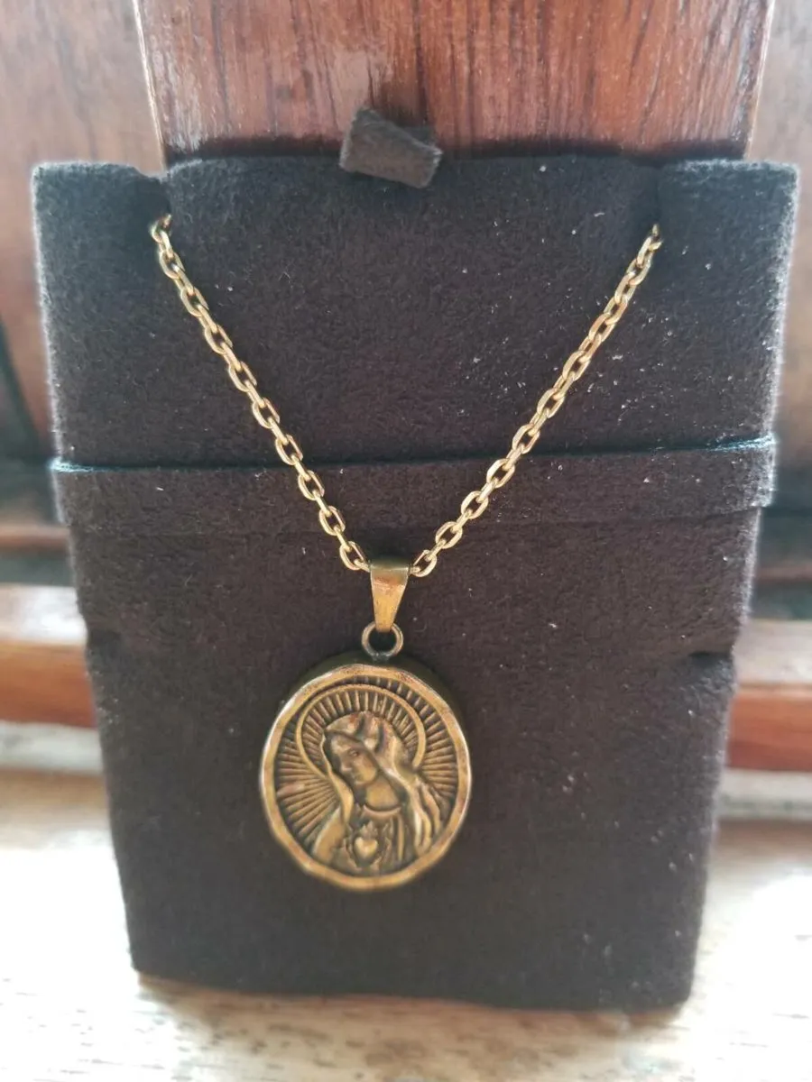 Bronze religious medallion very unique - Image 1