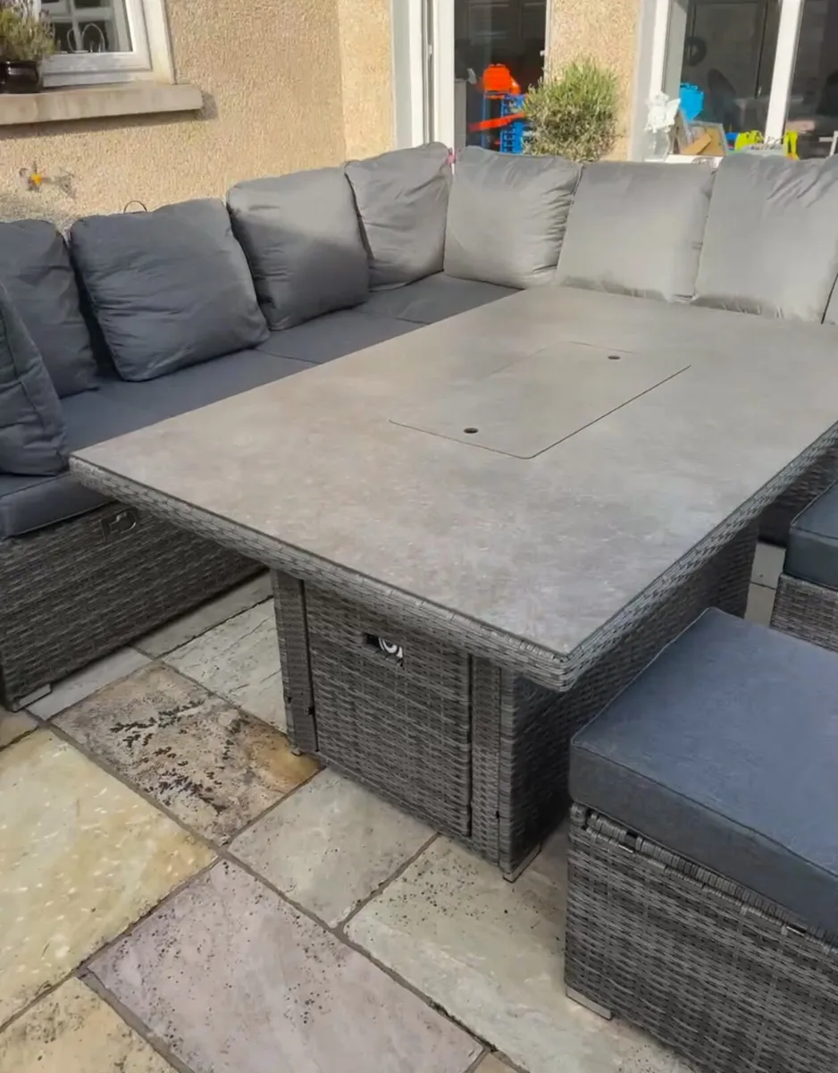 Garden furniture set with fire pit from the range - Image 4