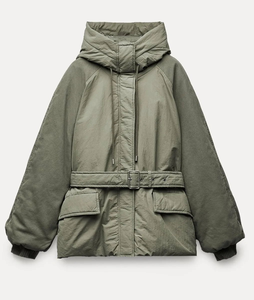 Zara contrast padded jacket