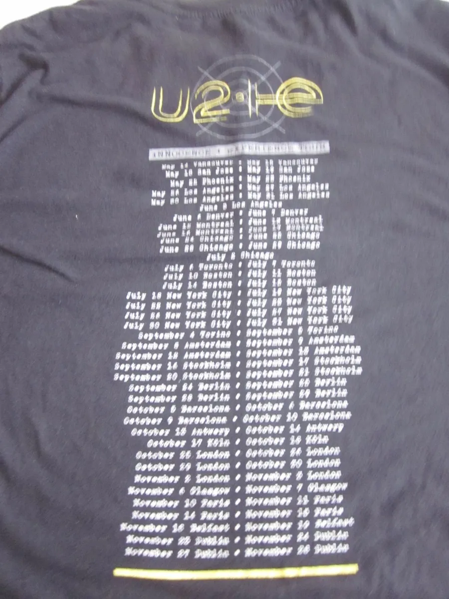 U2 Innocence + Experience Tour 2015 Black T Shirt - Image 2