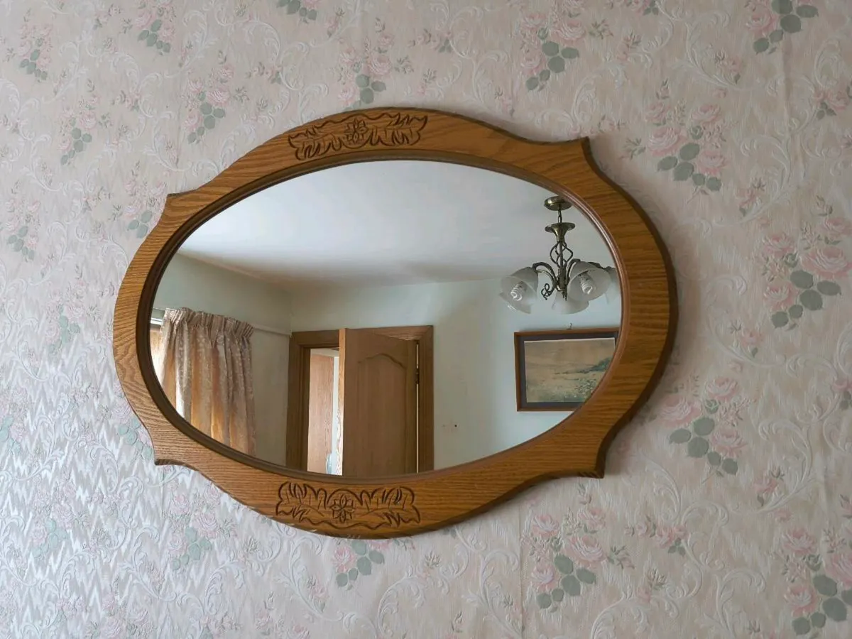 Wooden Frame Mirror - Image 1