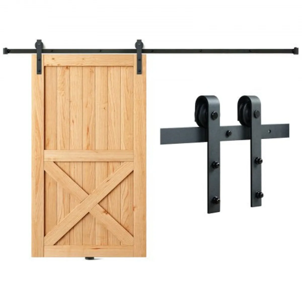 10FT Sliding Barn Door Hardware Kit, 330LBS Loadin