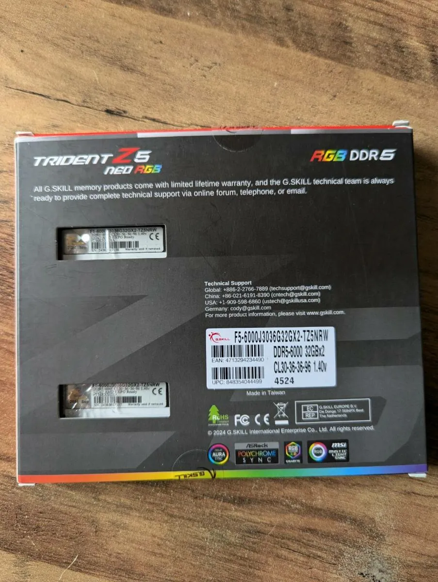 G.SKILL Trident Z 5 Neo RGB 64GB (2×32GB) DDR5 RAM - Image 2