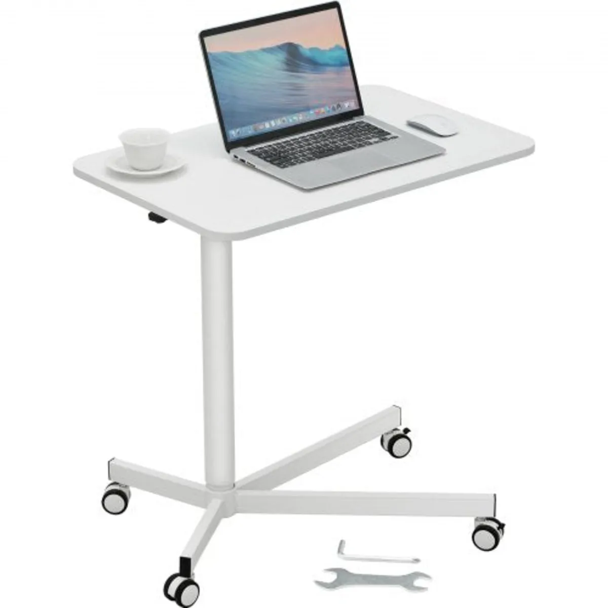 Mobile Standing Desk, 28.5"-44.2" Gas-Spring Heigh