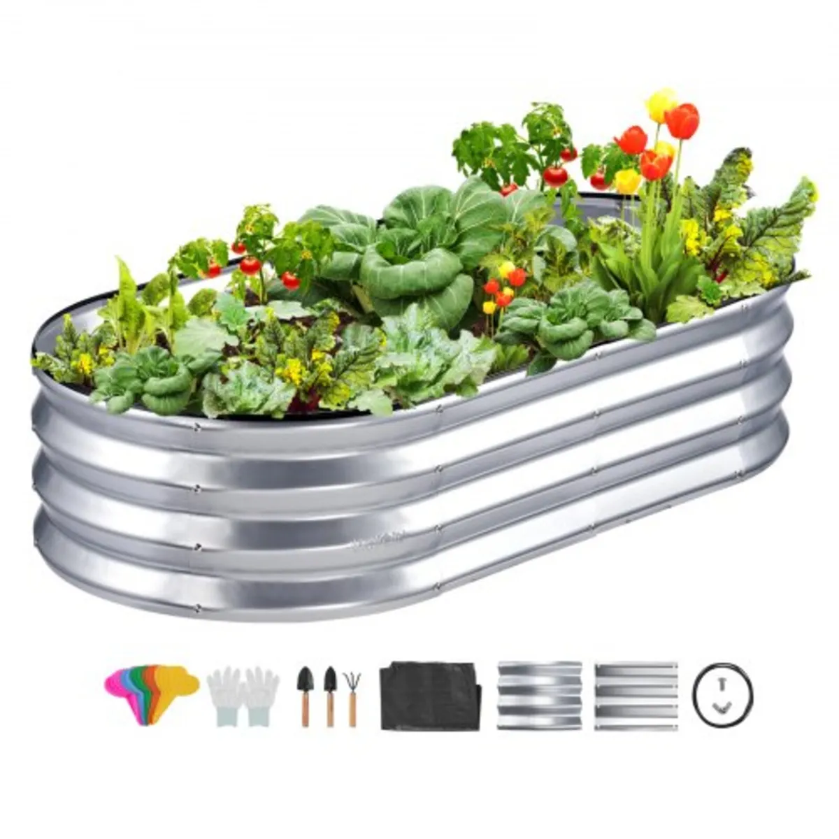 Raised Garden Bed, 48.2 x 24.6 x 11 inch Galvanize
